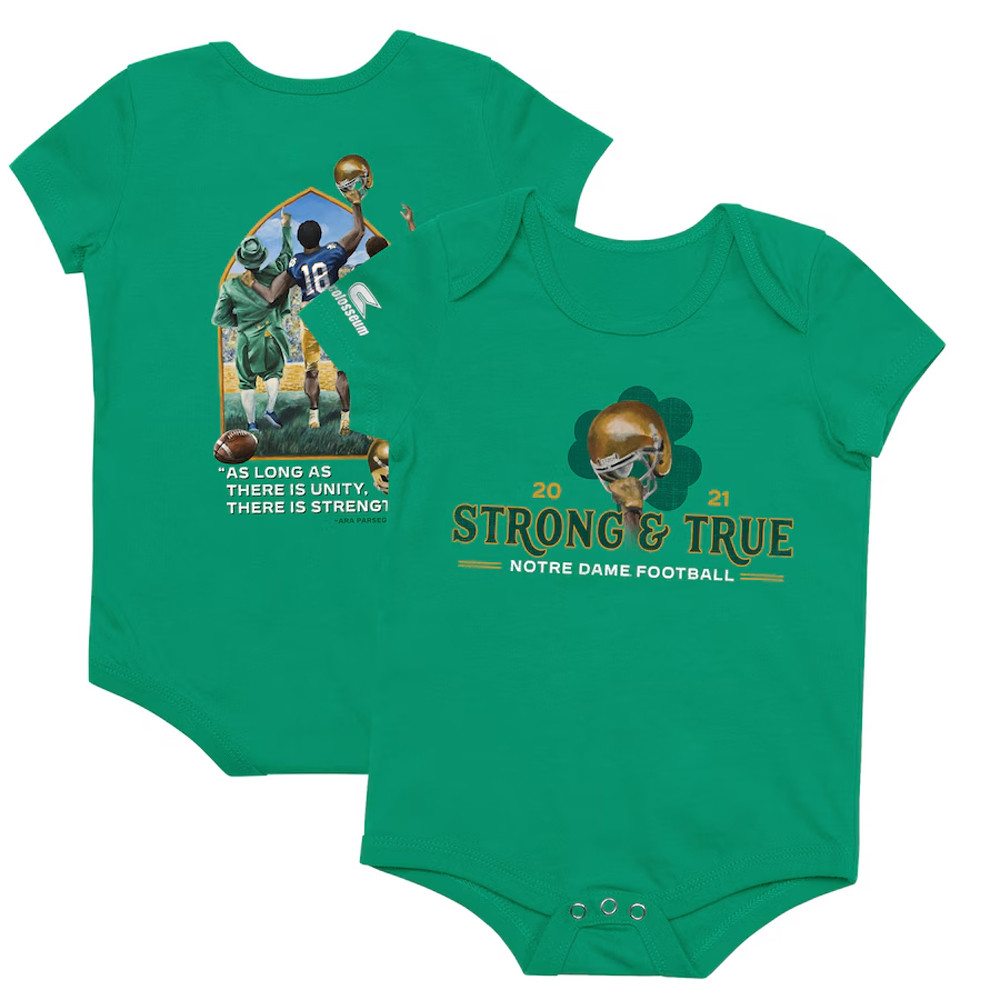 Infant Colosseum Green Notre Dame Fighting Irish 2021 The Shirt Bodysuit Gifts For Football Fan