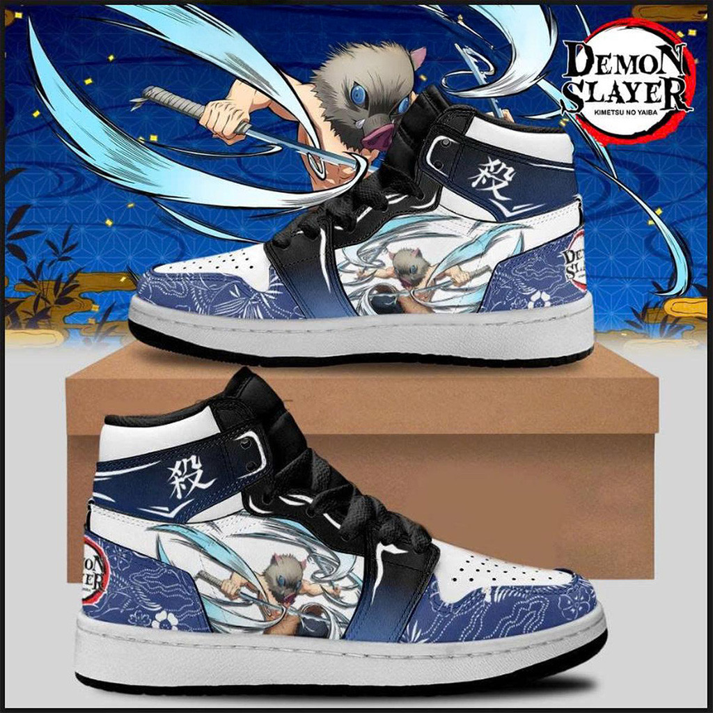 Inosuke Hashibira Demon Slayer Air Jordan 1 Shoes Sneakers Inosuke Hashibira Merch Fans Gifts