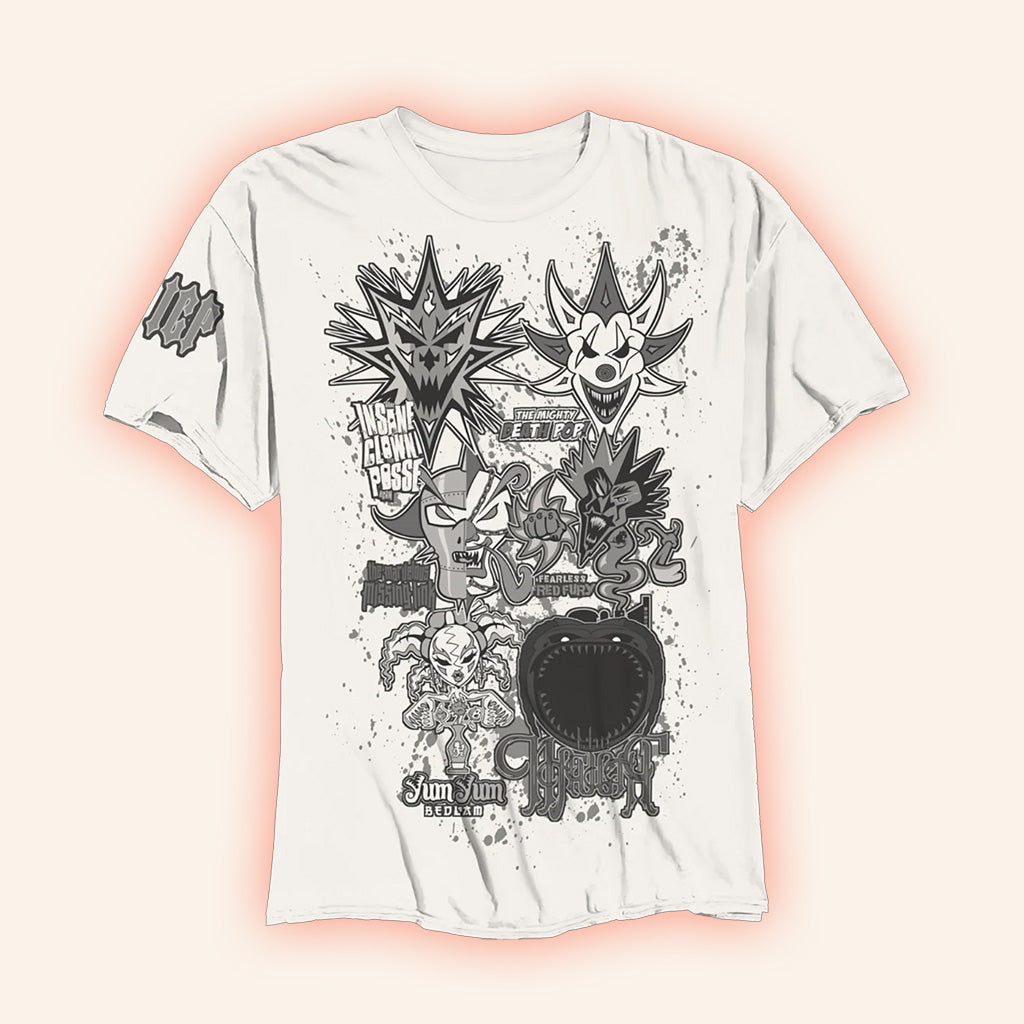 Insane Clown Posse Merch Last 6 Joker Cards Splatter T-Shirt White Black Husband Gifts