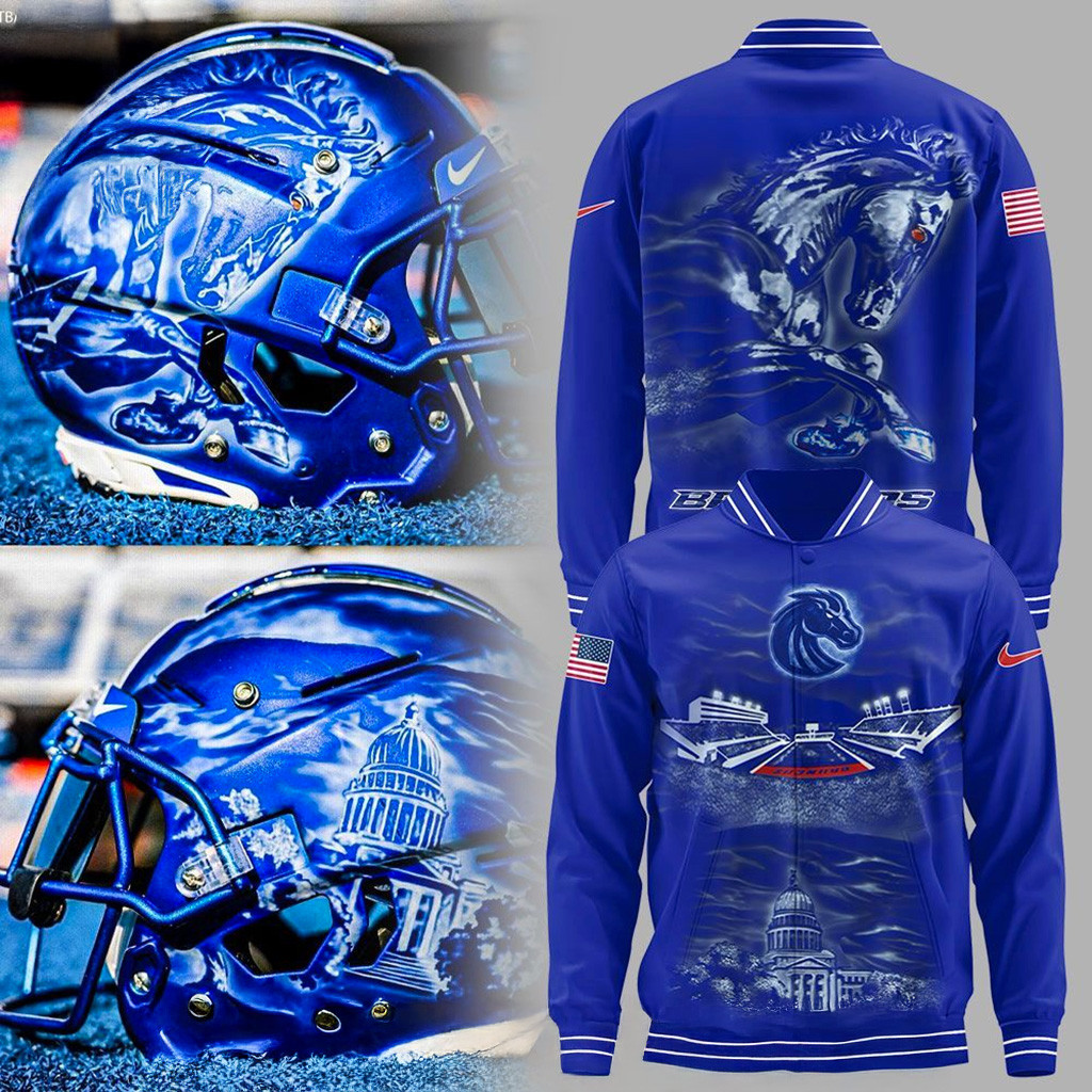 Inspired By The 2025 Boise State Football Helmet Jacket Boise State Broncos Merch