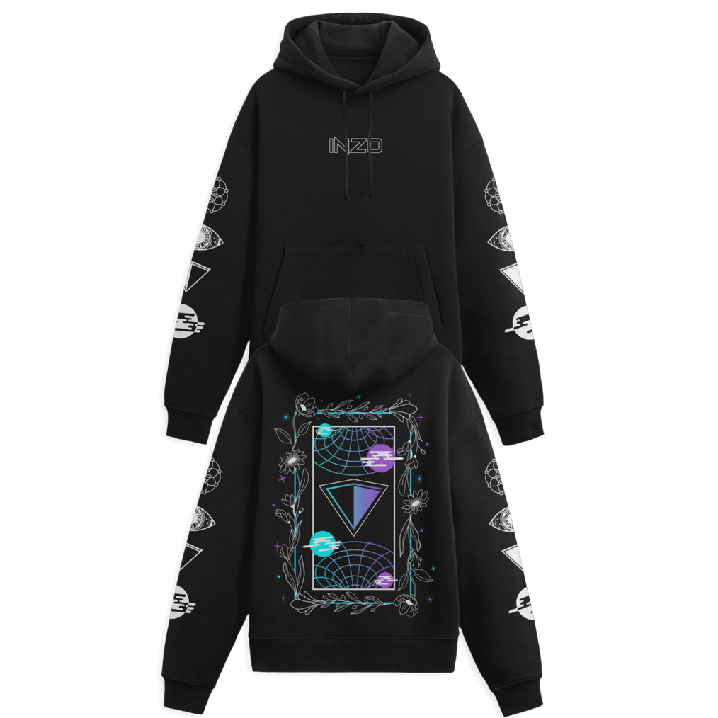 Inzo Merch 2025 Astral Bloom Black Hoodie Birthday Gift For Husband Gifts For Best Friend