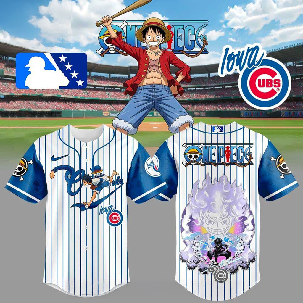 Iowa Cubs x Straw Hat Luffy Gear 5 Jersey Iowa Cubs Merch Gifts For Boyfriend