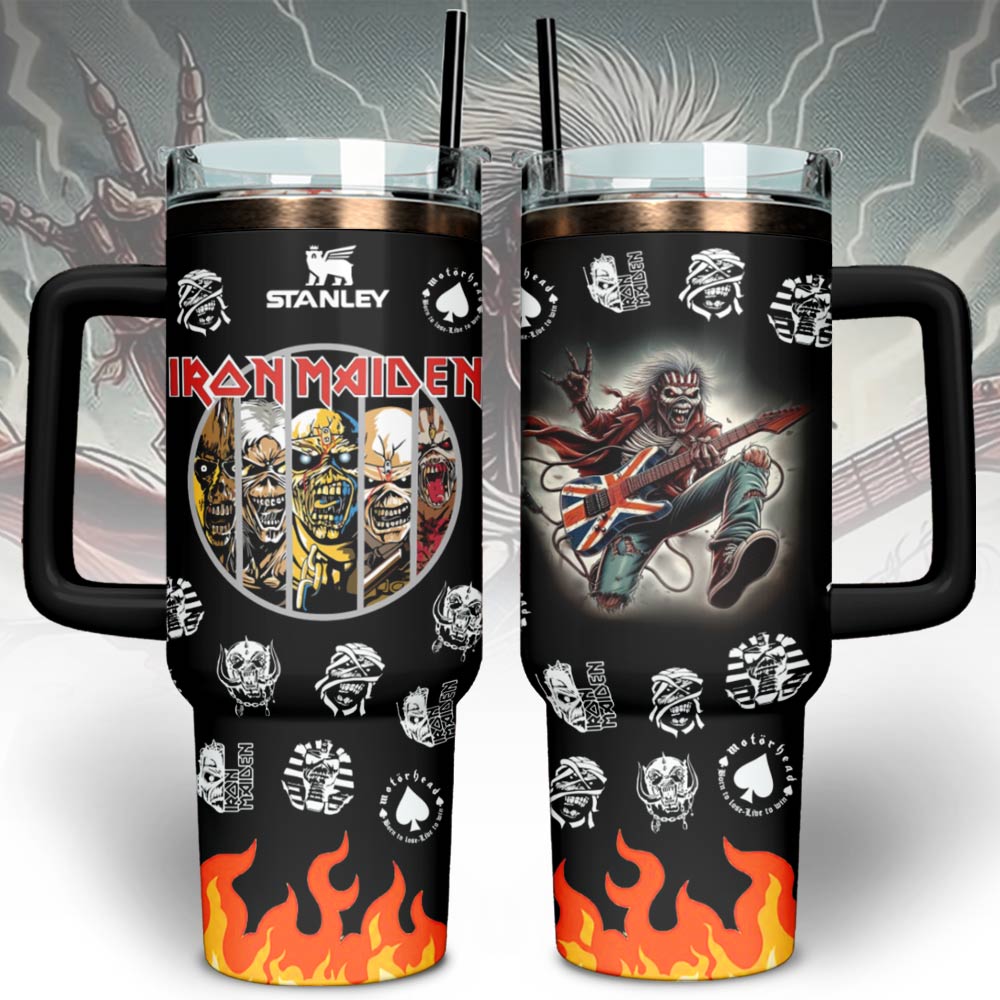 Iron Maiden Stanley Quencher 40oz Stainless Steel Tumbler Music Lover Gift Ideas For Him