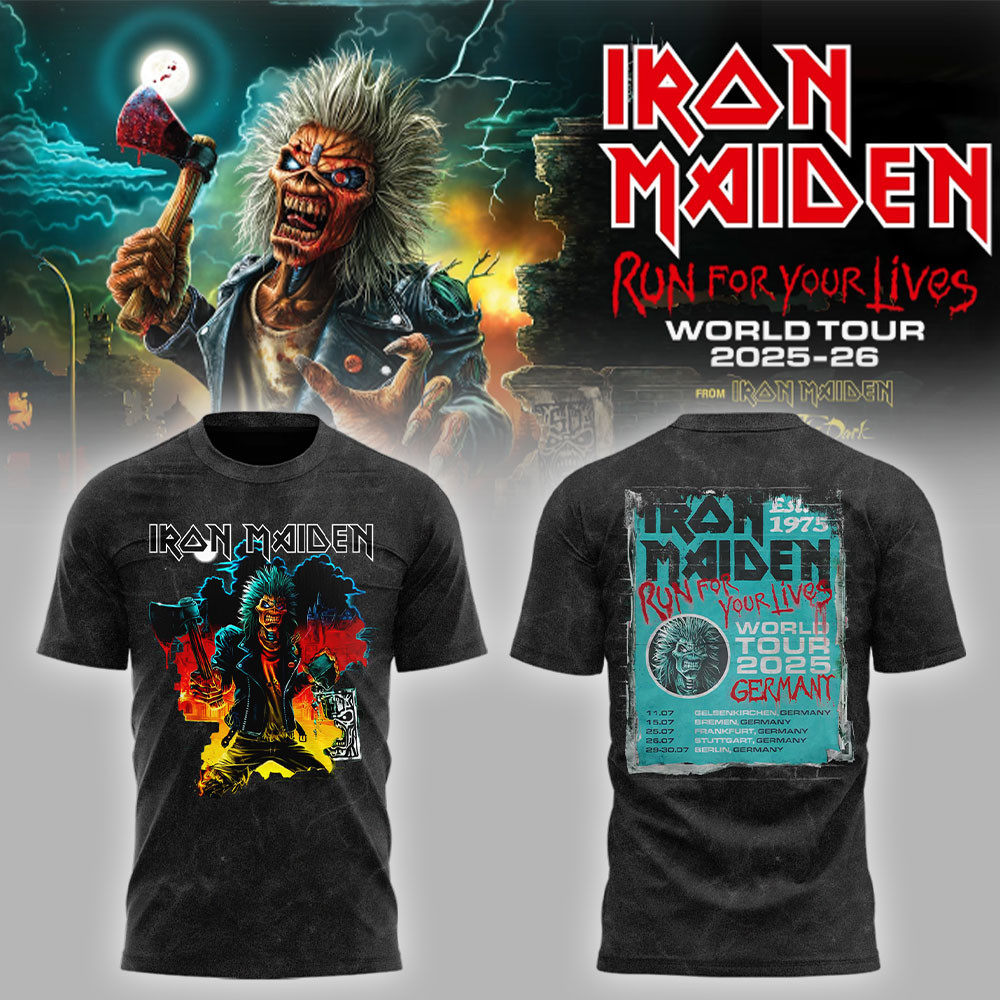 Iron Maiden The Germany Regional Tour Shirt Concert Merch Gift