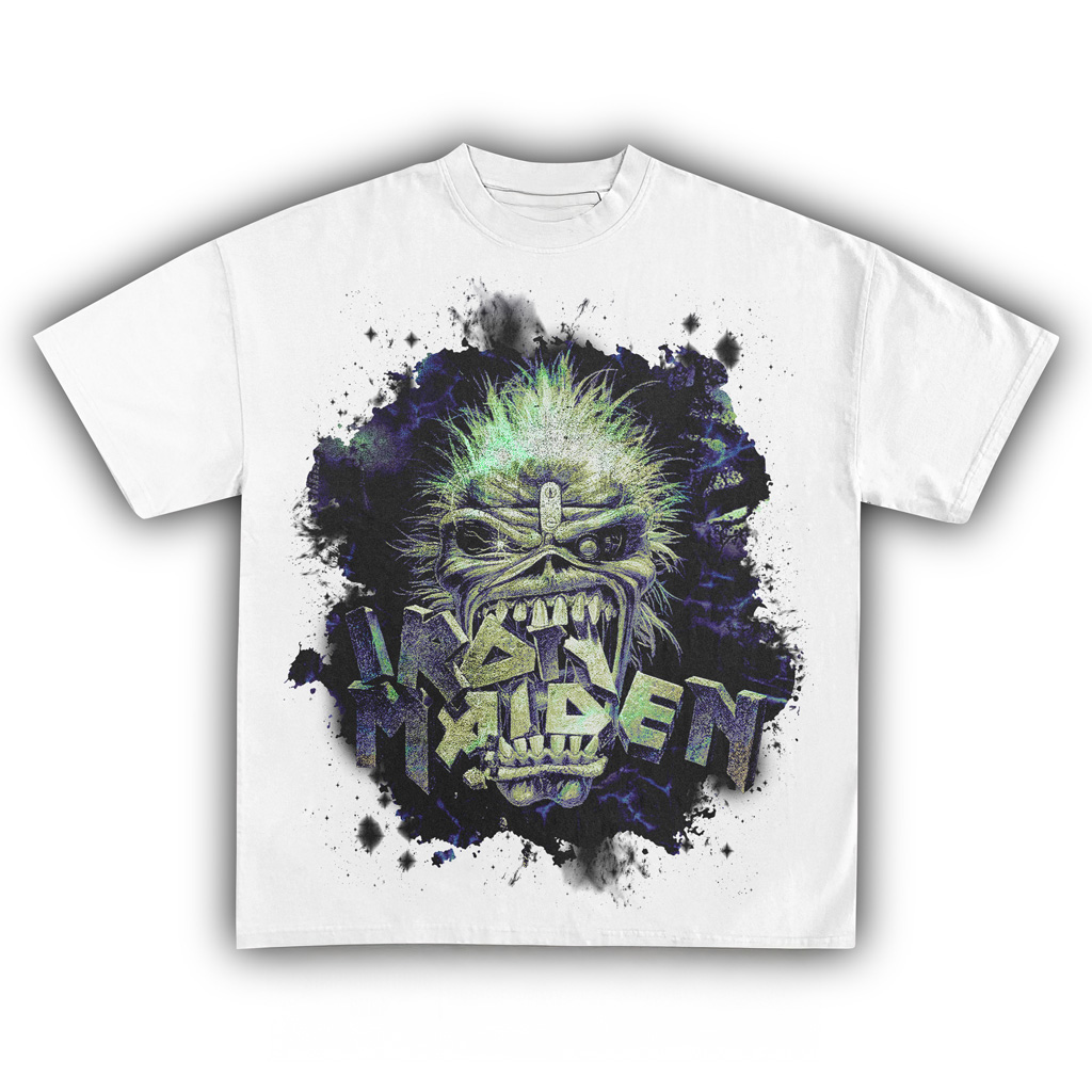 Iron Maiden Vintage White T-Shirt Iron Maiden Merch Christmas Ideas For Husband