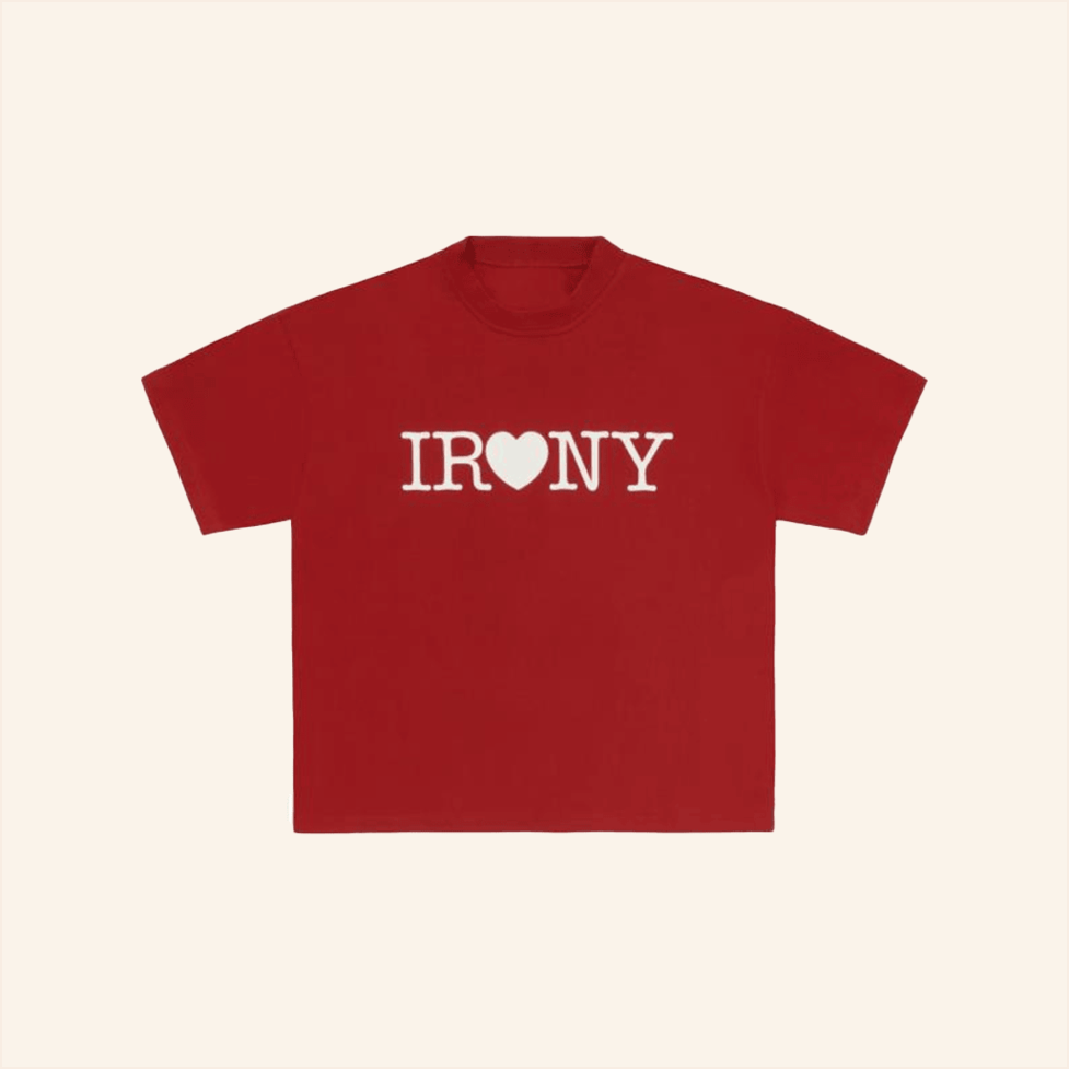 Irony Red T-Shirt Fugazi Merch Birthday Gifts For Mom Gifts For Besties Christmas Presents