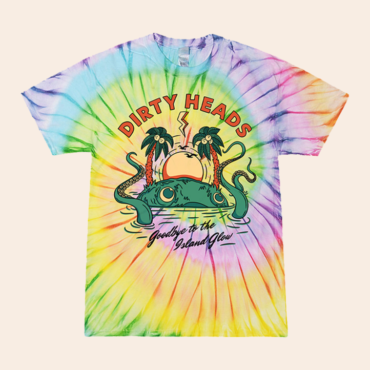 Island Glow Tie Dye T-Shirt Dirty Heads Merch Birthday Gifts For Besties Christmas Presents