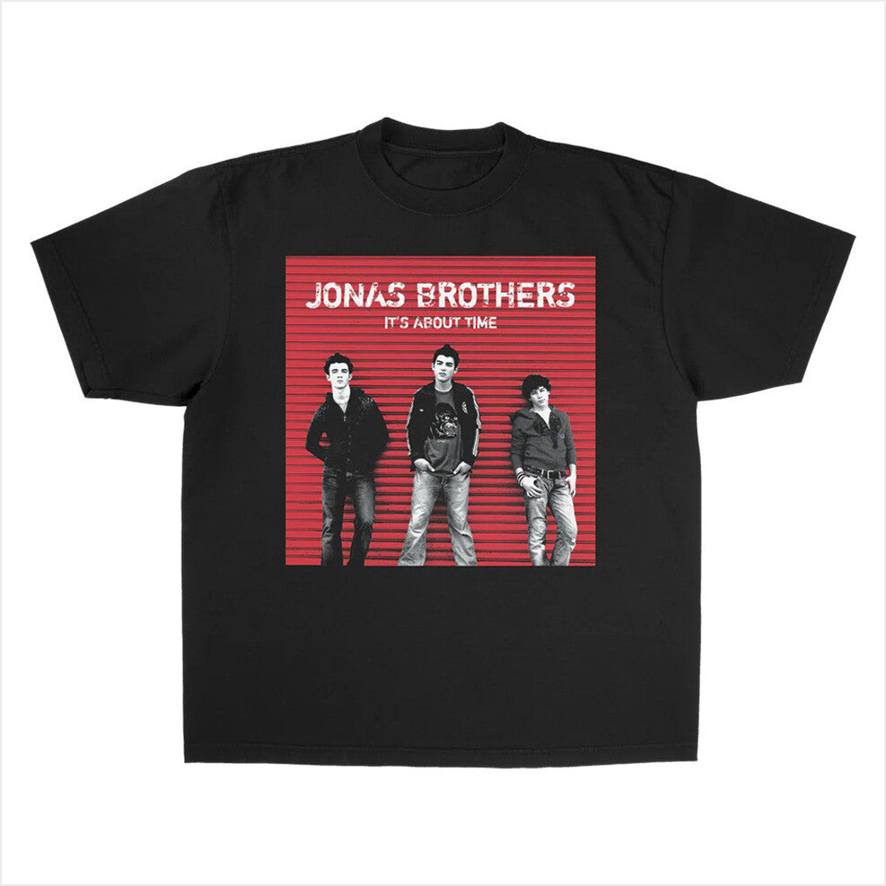 It's About Time Album T-Shirt Jonas Brothers Merch Black Best Birthday Gifts For Brother