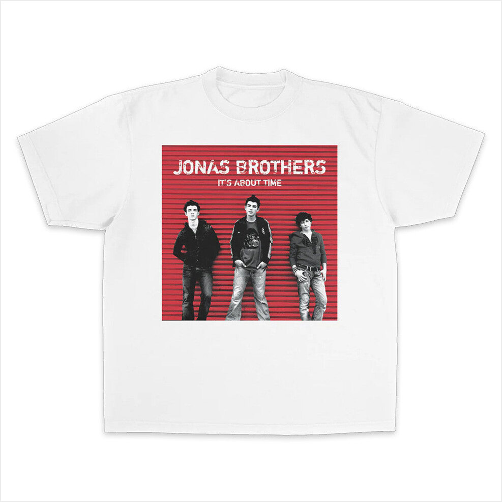 It's About Time Album T-Shirt Jonas Brothers Merch White Best Birthday Gifts For Boyfriend
