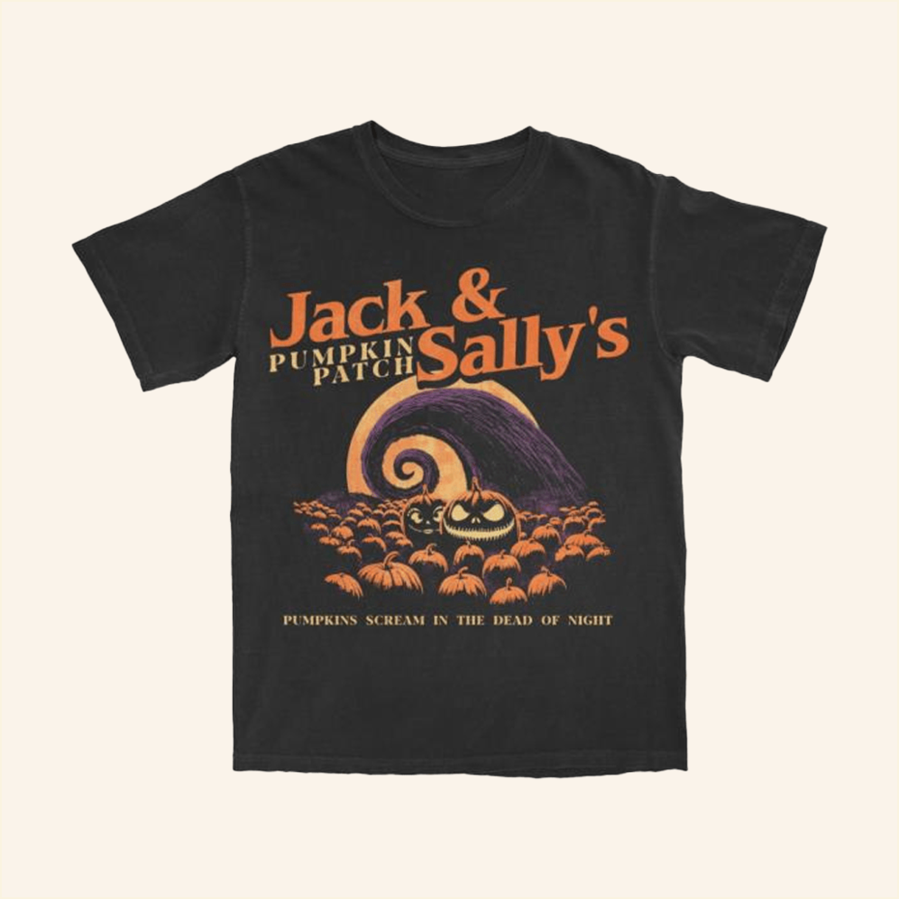 Jack And Sally's Pumpkin Patch T-Shirt Lostbrostradingco Merch Friends Birthday Gifts