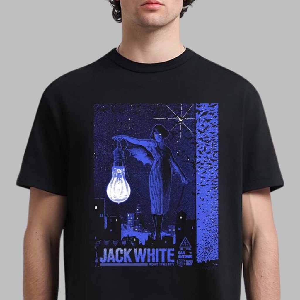 Jack White Merch Concert Poster For San Antonio Texas 2024 T-Shirt Gifts For Fans