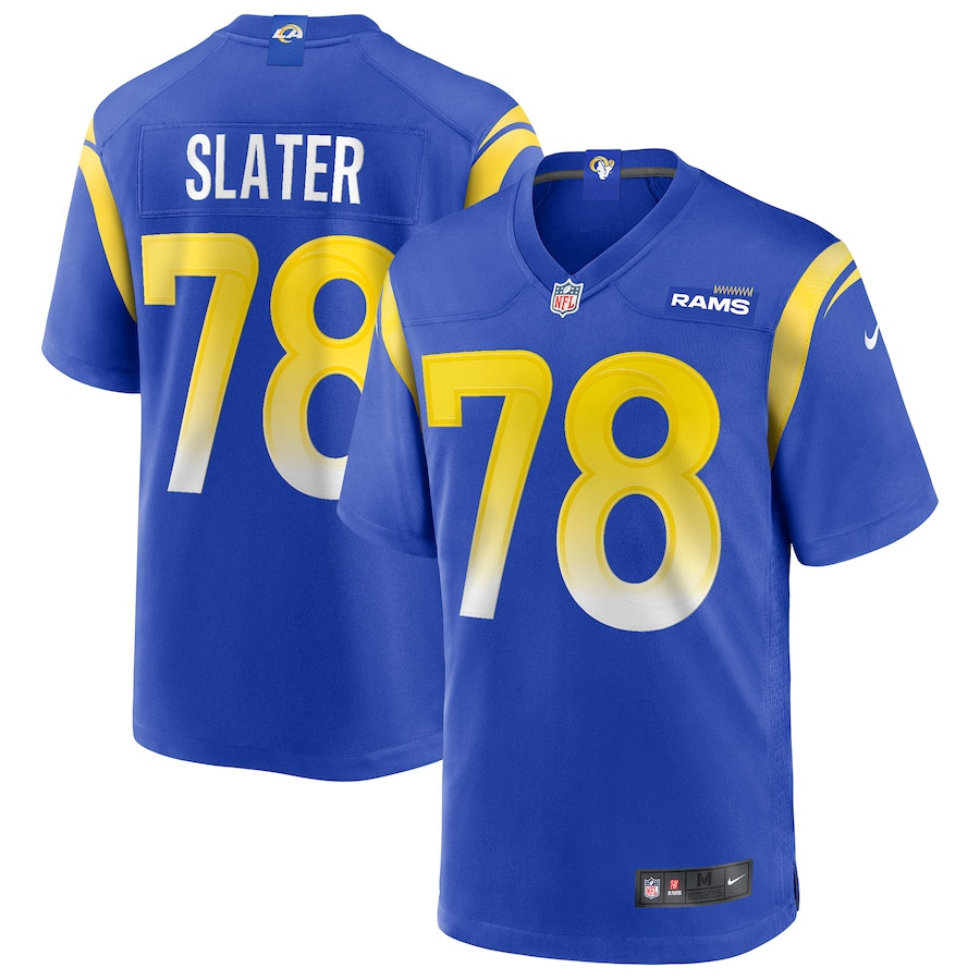 Jackie Slater 78 Los Angeles Rams Men Game Retired Jersey - Royal - JS377