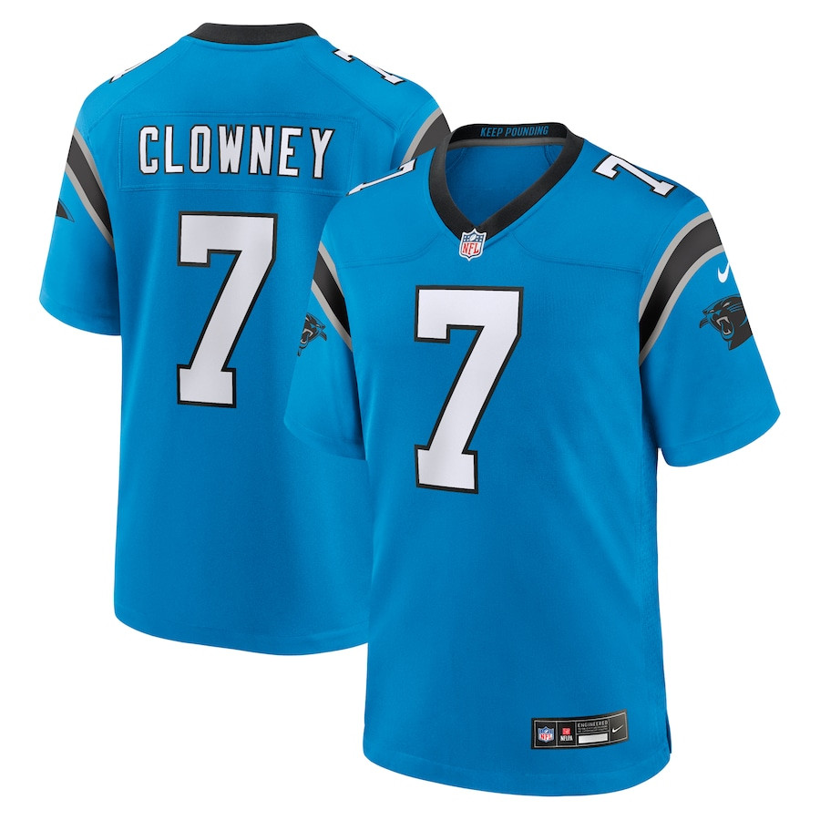 Jadeveon Clowney 7 Carolina Panthers Alternate Game Jersey - Men Blue - JSDV601