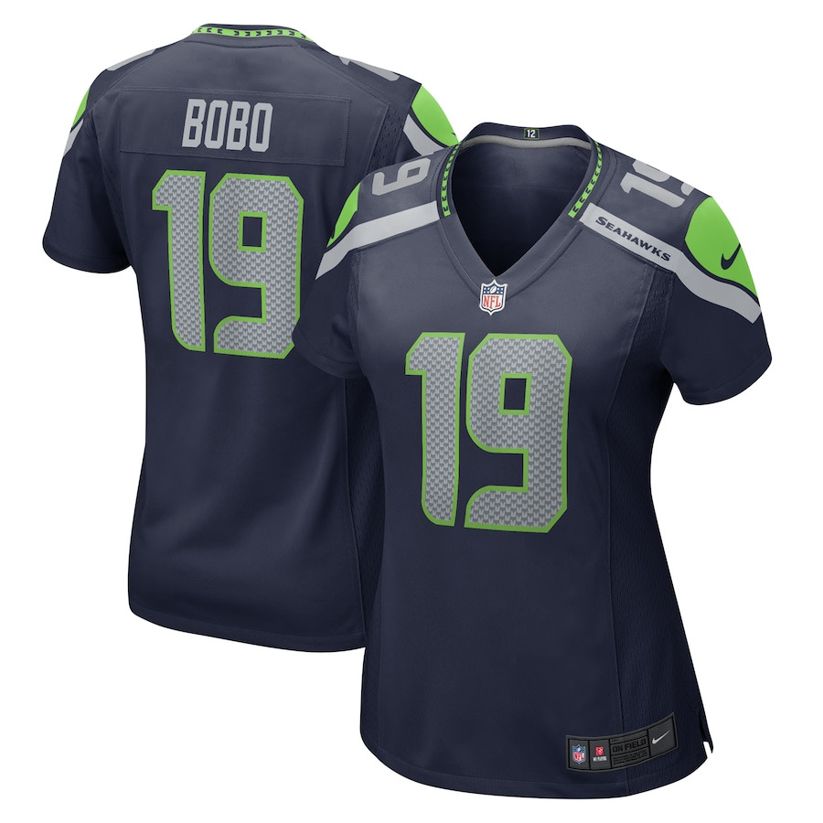 Jake Bobo 19 Seattle Seahawks Women Game Jersey - College Navy - JSDV155
