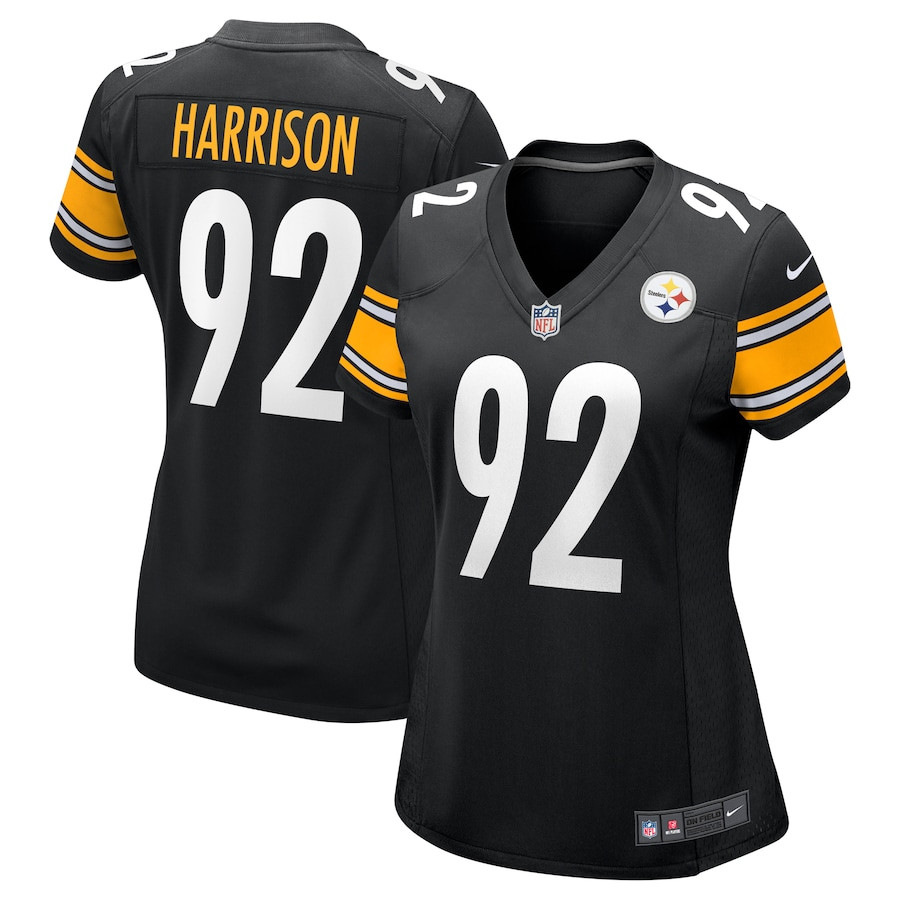 James Harrison 92 Pittsburgh Steelers Women Retired Game Jersey - Black - JS903