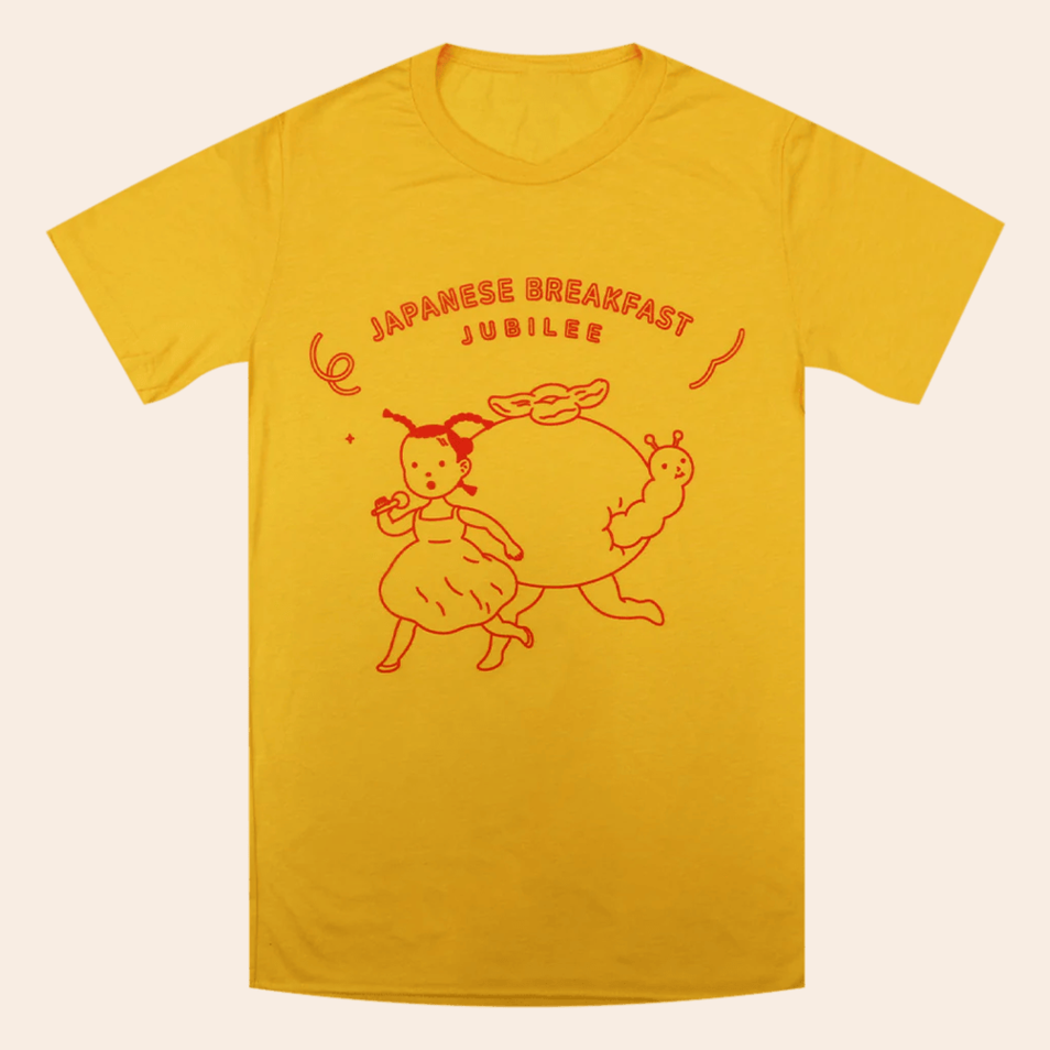 Japanese Breakfast Running Girl Gold T-Shirt Japanese Breakfast Merch Father's Day Gifts