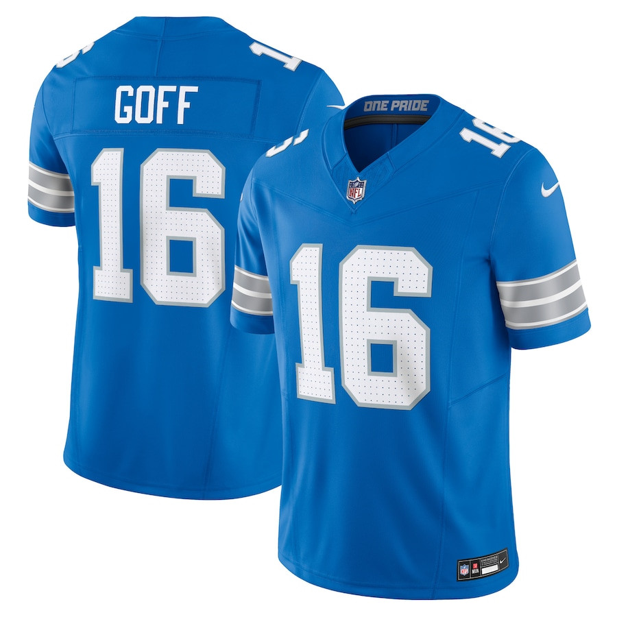 Jared Goff 16 Detroit Lions Vapor F.U.S.E. Limited Jersey - Blue, Men - JSDV226