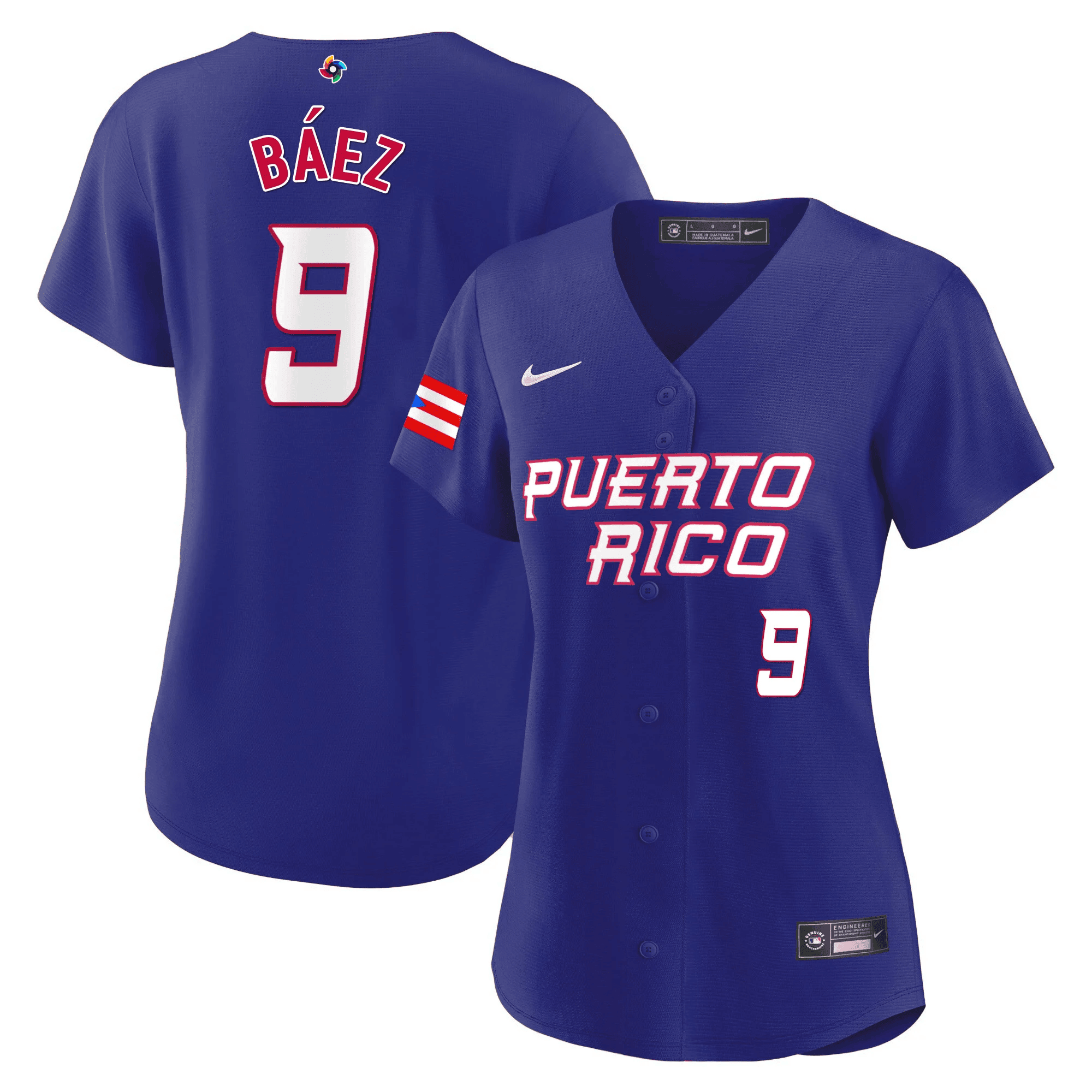 Javier Báez 9 Puerto Rico 2023 World Baseball Classic Baseball Women Jersey - Royal - JS761