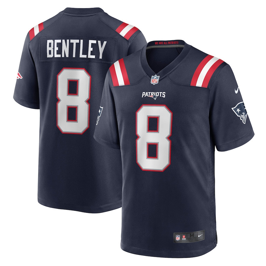Ja'Whaun Bentley 8 New England Patriots Men Game Jersey - Navy - JS593
