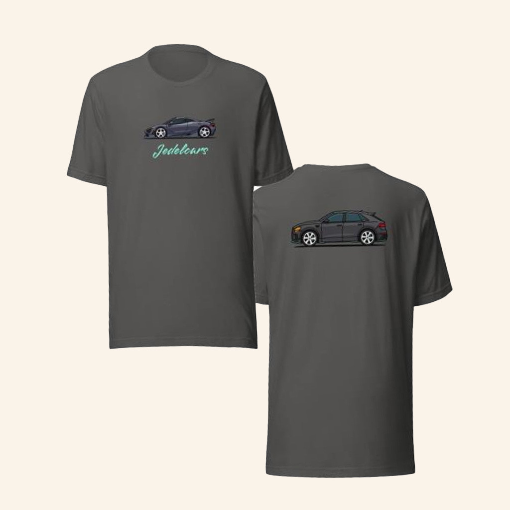 Jedel Cars Merch Jedelcars 720S And Rsq8 Grey T-Shirt Gifts For Boyfriend