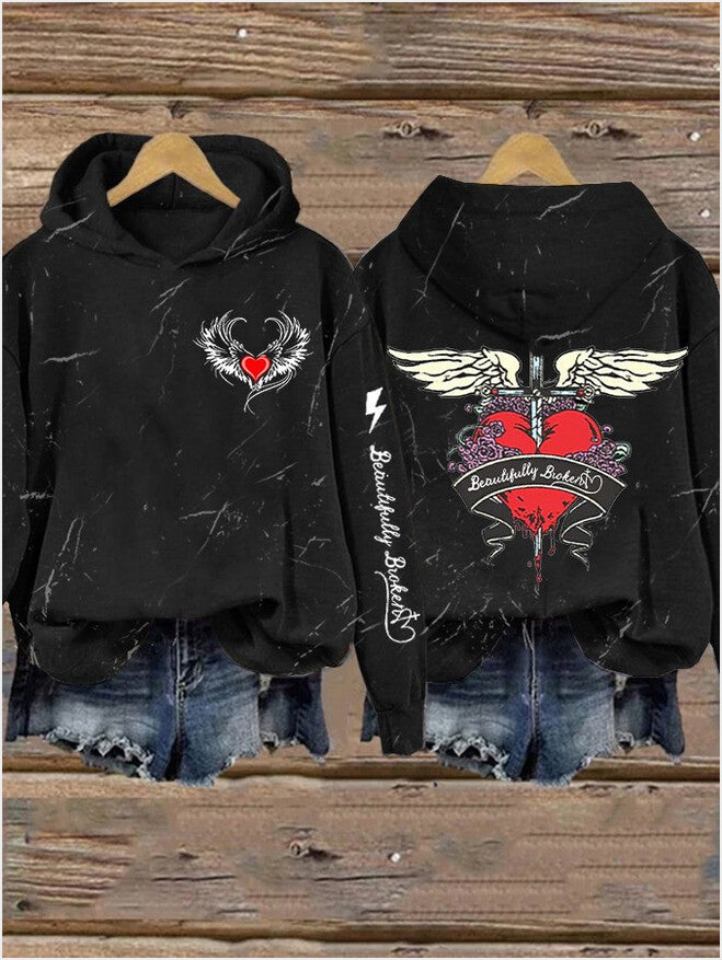 Jelly Roll's Beautifully Broken Heart Hoodie Country Music Birthday Gifts For Best Friend