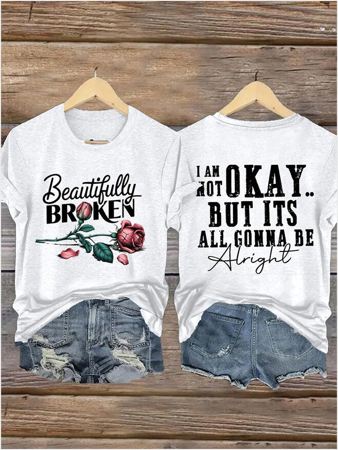 Jelly Roll's Beautifully Broken Rose Shirt Country Music T-Shirt Jelly Roll Fans Christmas Gifts For Him
