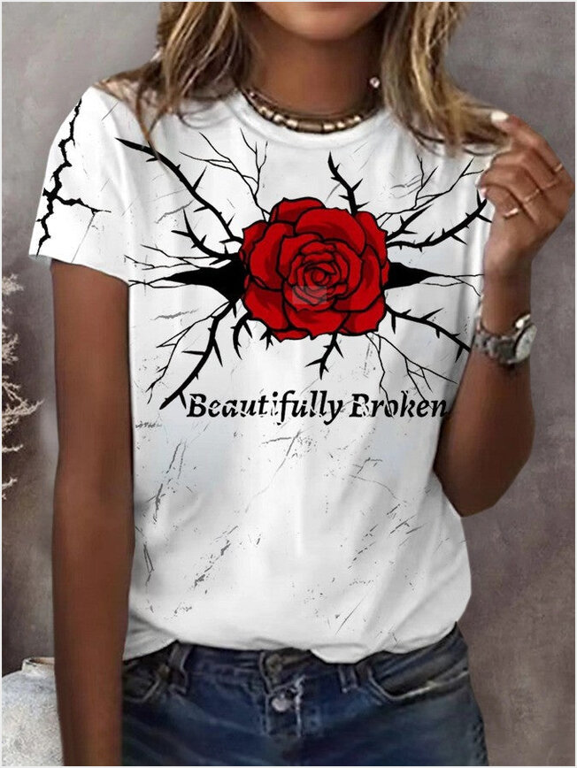 Jelly Roll's Beautifully Broken Rose Shirt Jelly Roll Fans Father's Day Gifts For Besties