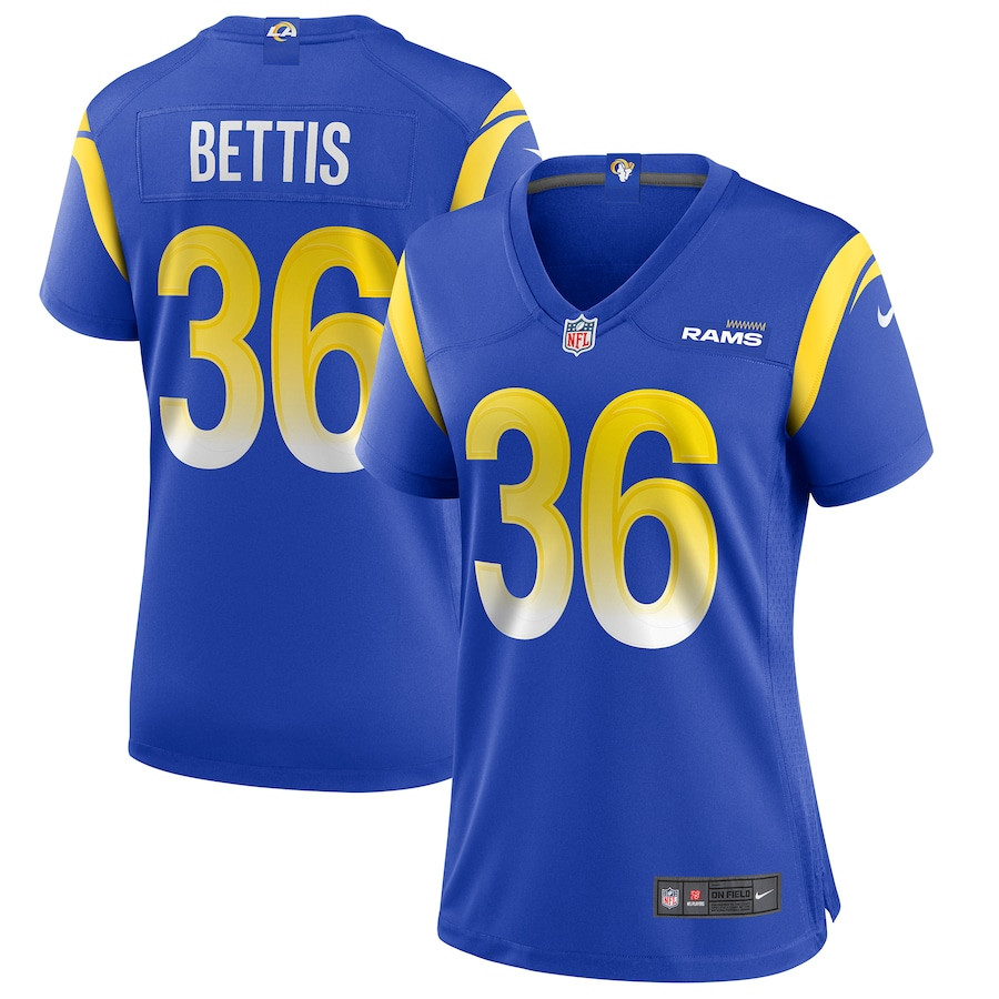 Jerome Bettis 36 Los Angeles Rams Women Game Retired Jersey - Royal - JS127