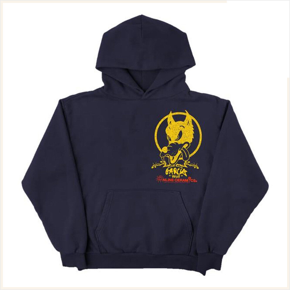 Jerry Garcia Wolf Navy Hoodie Online Ceramics Merch Gift Ideas For Husband BFF Gifts Ideas