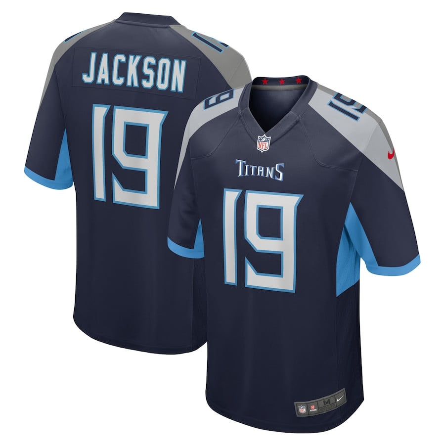 Jha'Quan Jackson 19 Tennessee Titans Game Men Jersey - Navy - JS127
