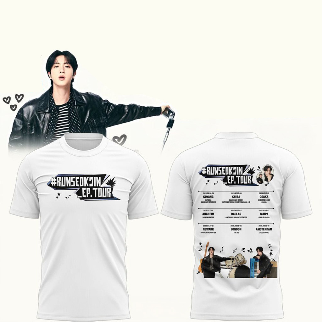 Jin BTS RUN SEOKJIN EP Tour Shirt BTS Merch Gift Ideas For Fans
