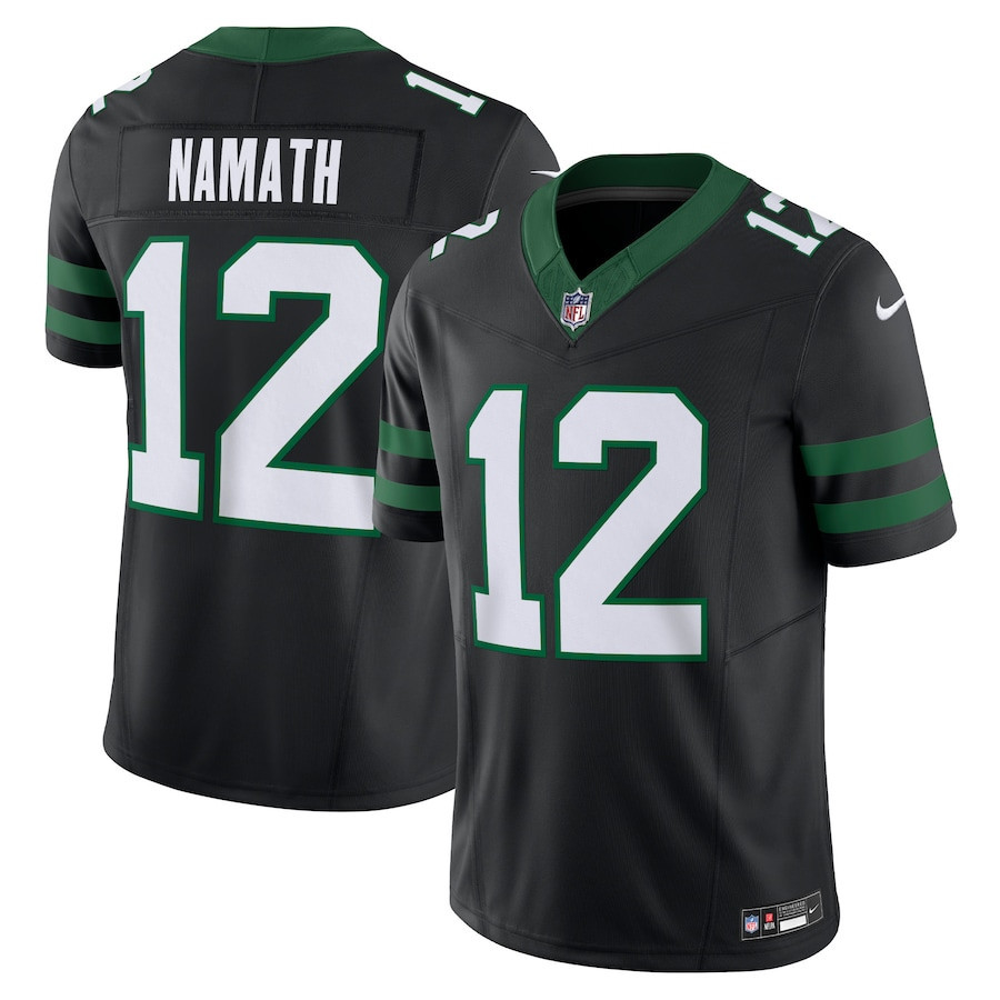 Joe Namath 12 New York Jets Alternate Vapor F.U.S.E. Limited Jersey - Men, Legacy Black - JSDV482