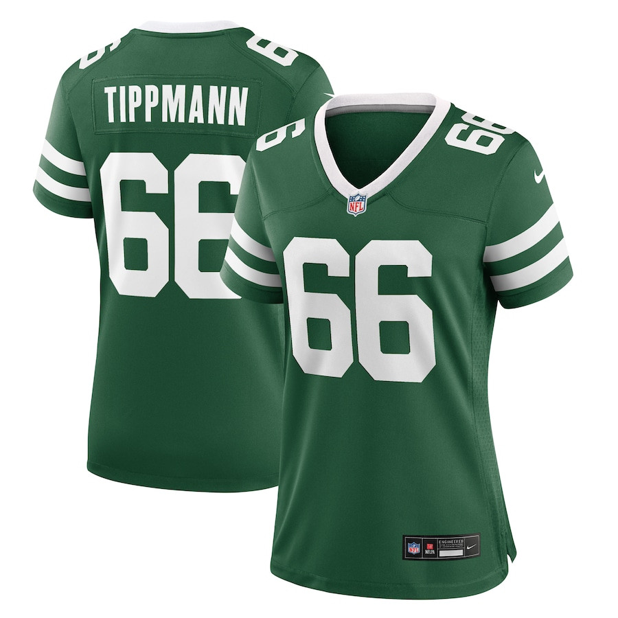 Joe Tippmann 66 New York Jets Women's Team Game Jersey - Legacy Green - JSDV268