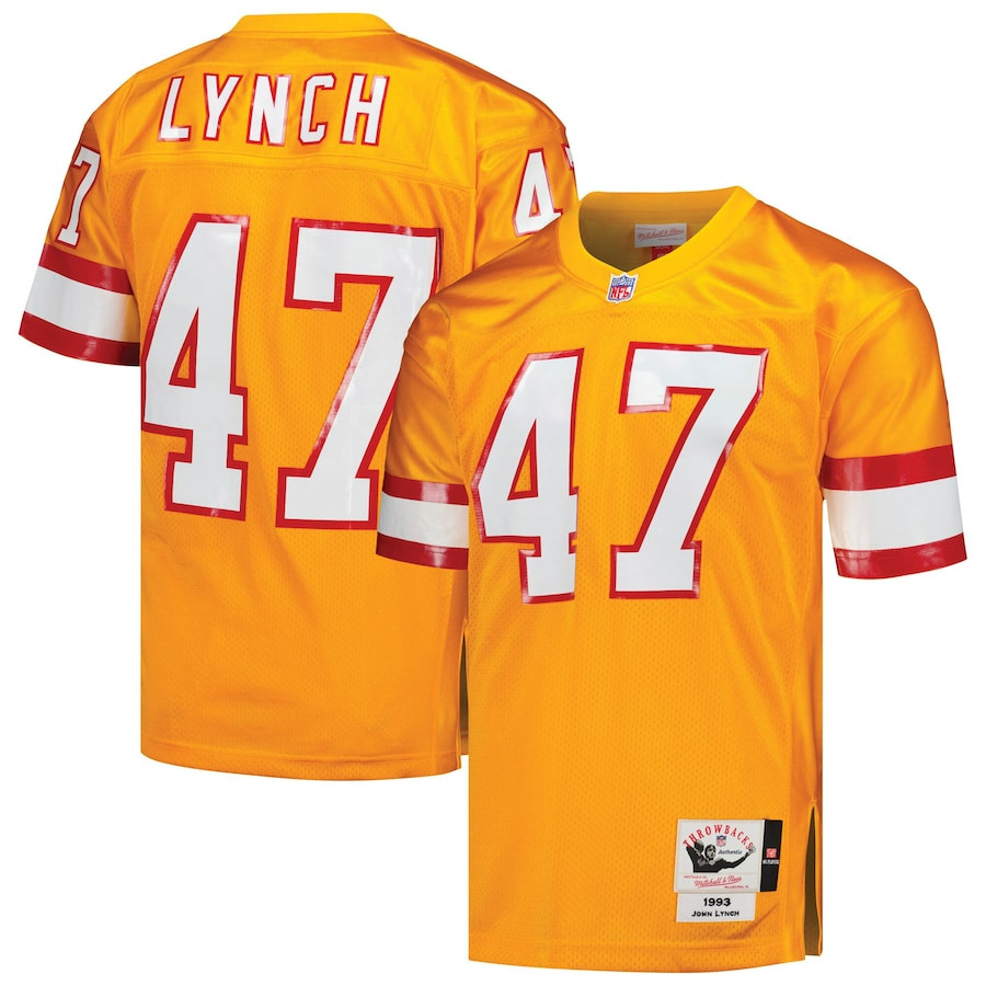 John Lynch 47 Tampa Bay Buccaneers 1993 Throwback Men Game Jersey - Orange - JSDV430