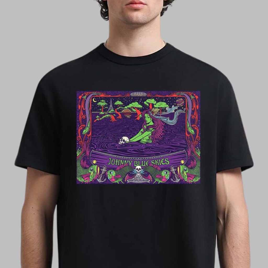 Johnny Blue Skies Merch Concert Poster For Hampton Virginia 2024 T-Shirt Fans Gifts