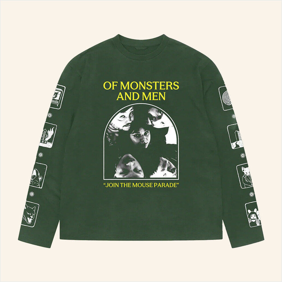 Join The Mouse Parade Green Long Sleeve Shirt Omam Merch Birthday Gift Ideas For Friends