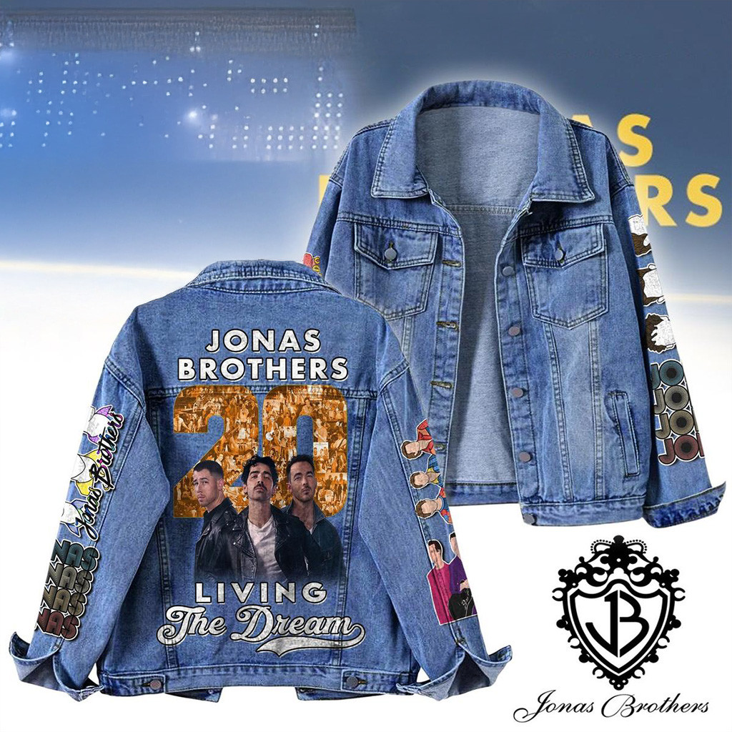 Jonas Brothers 20 Years Living The Dream Tour Denim Jacket Jonas Brothers Merch Fans Gifts