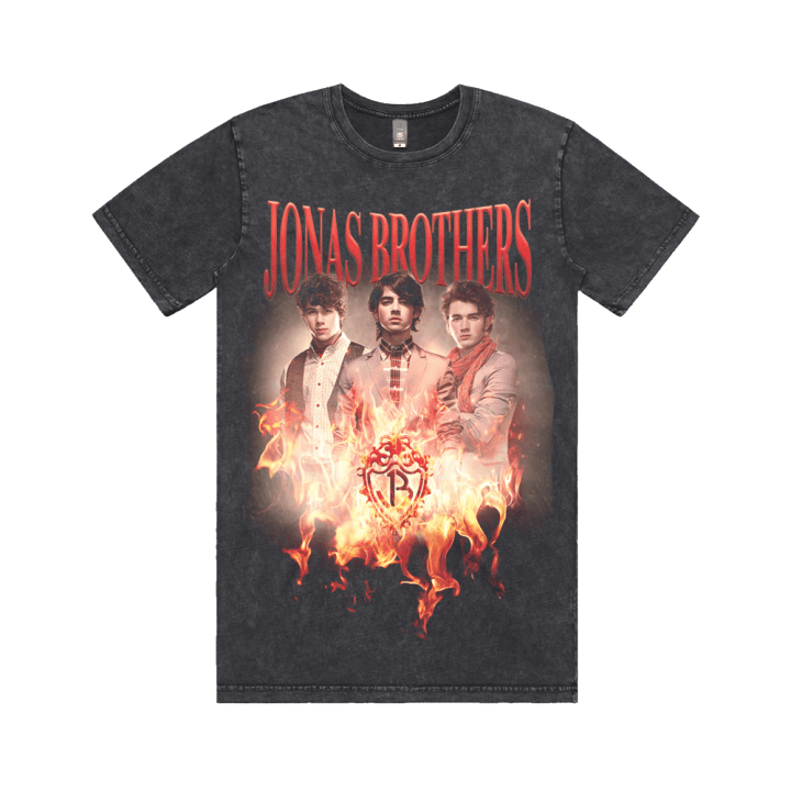 Jonas Brothers Merch Classics Jonas Brothers Black Fire Tshirt Fan Gift Idea