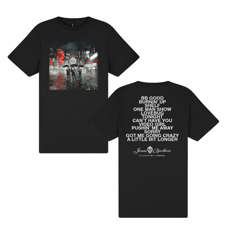 Jonas Brothers Merch Classics Little Bit Longer Black Tshirt Gift For Him