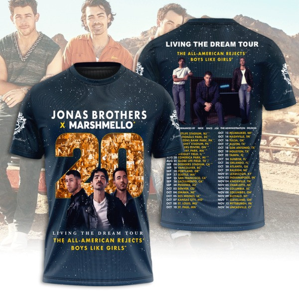 Jonas Brothers x Marshmello Tour 2025 Shirt Fan Merch For Music Lovers