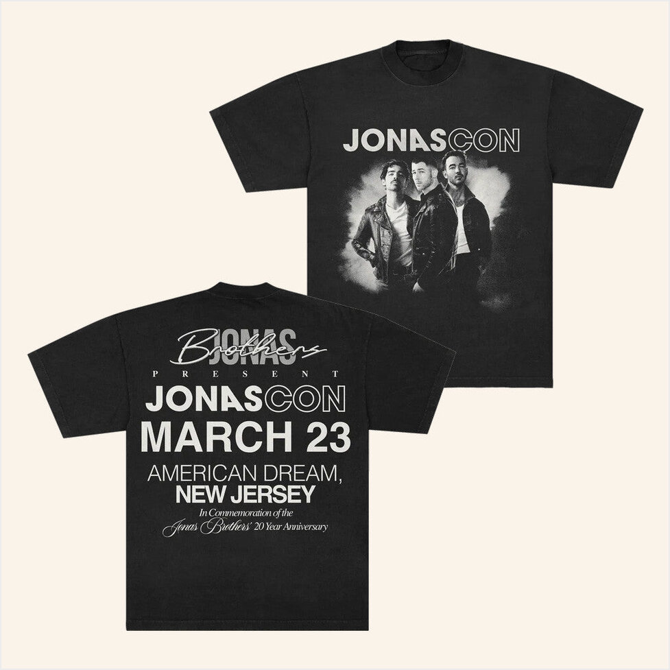 Jonascon Event T-Shirt Jonas Brothers Merch Gifts For Fans Birthday Gift Ideas