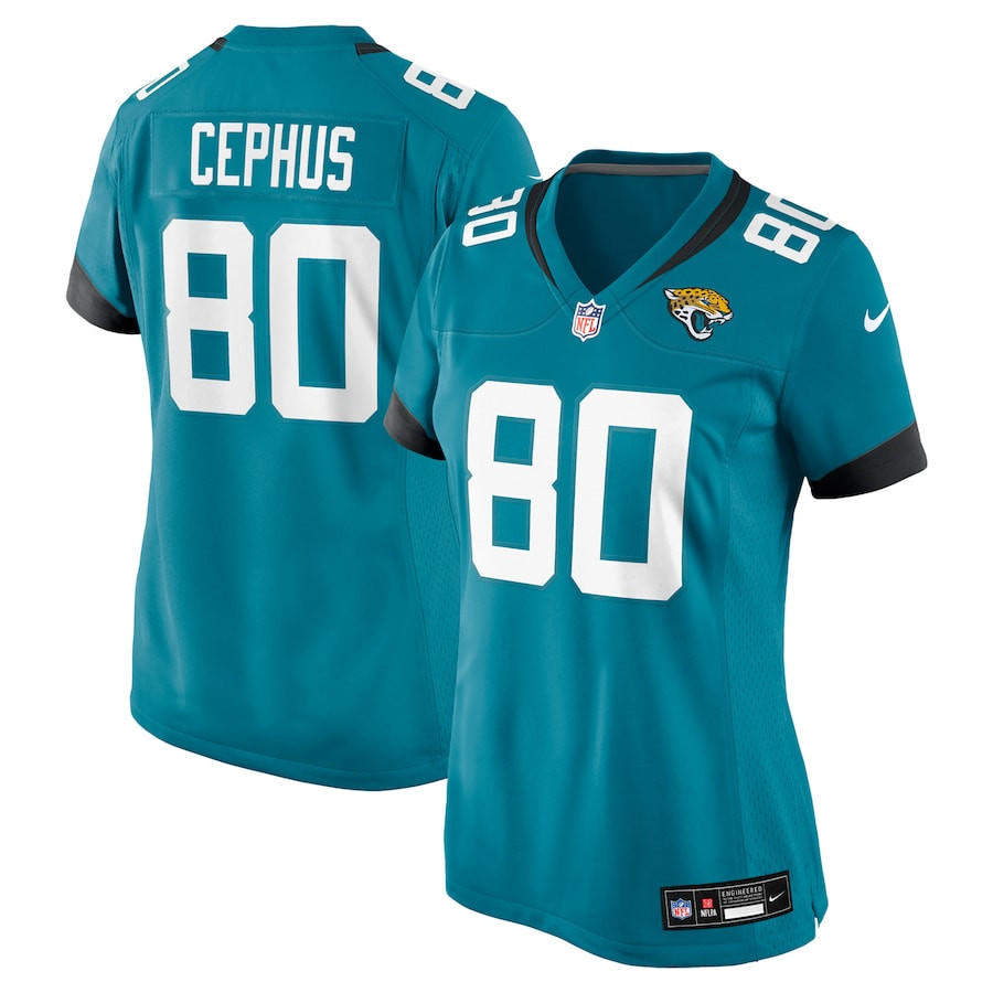 Joshua Cephus 80 Jacksonville Jaguars Women's Game Jersey - Teal - JS182