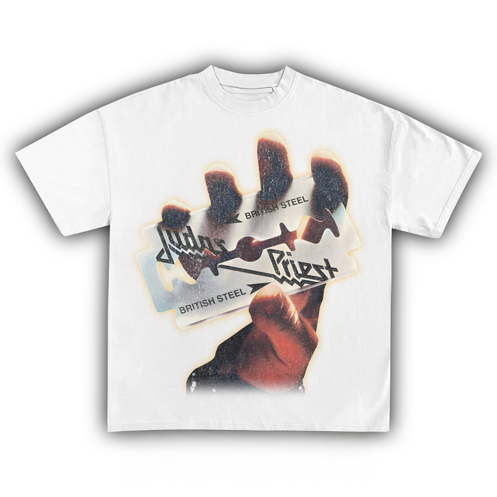 Judas Priest British Steel Vintage T-Shirt White Fan Merch Christmas Gifts For Dudes