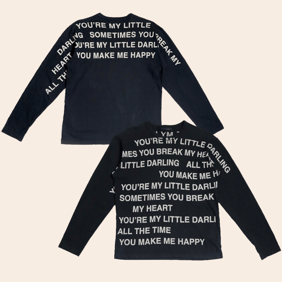 Junya Watanabe Poem Long Sleeve Shirt Junya Watanabe SS02 Poem Shirt Best Father's Day Gifts