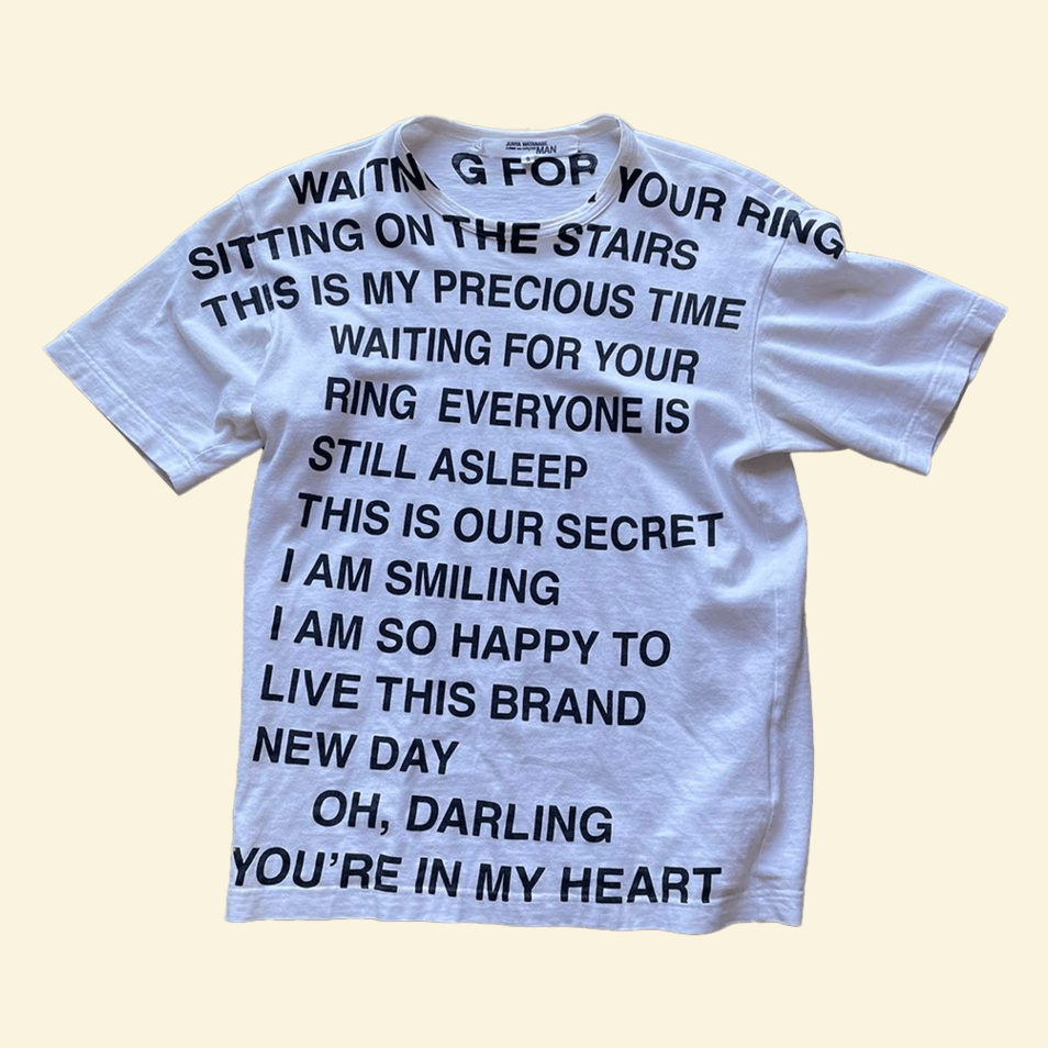 Junya Watanabe Poem Shirt Birthday Gifts For Father's Day Ideas Gifts For Brother BFF Gifts