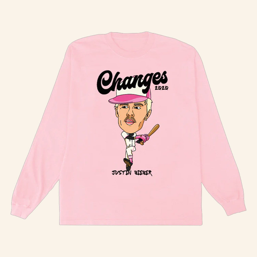 Justin Bieber Merch Changes Baseball Doodle Long Sleeve Shirt Good Gifts For Her