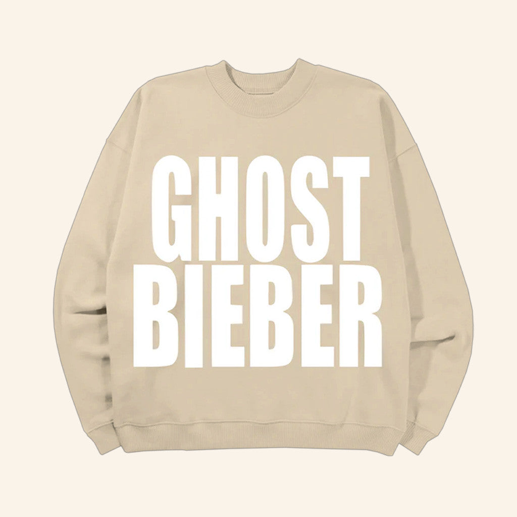 Justin Bieber Merch Ghost Bieber Crewneck Sweatshirt Gift For Boyfriend Birthday