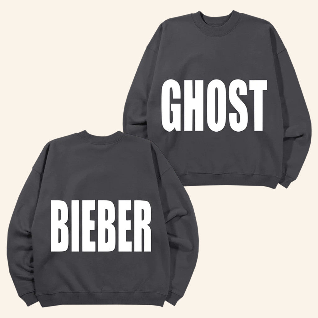Justin Bieber Merch Ghost Bieber Crewneck Sweatshirt Gifts For Boyfriend