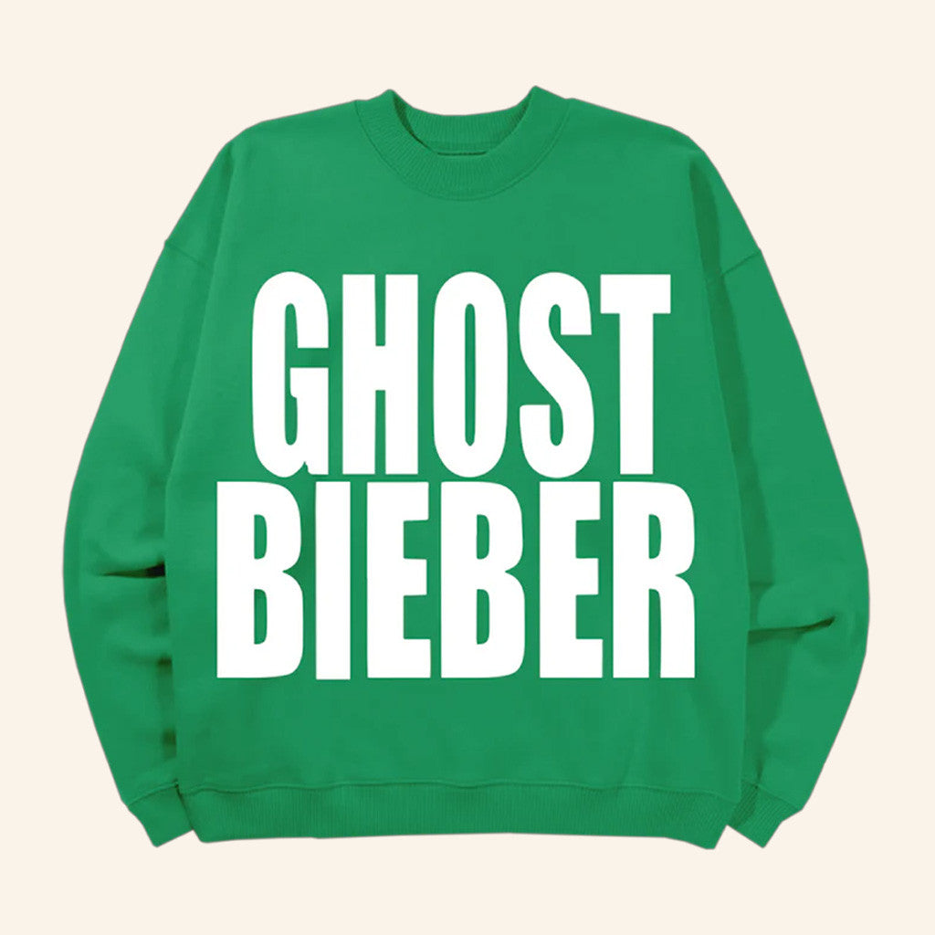 Justin Bieber Merch Ghost Bieber Crewneck Sweatshirt Gifts For Friends