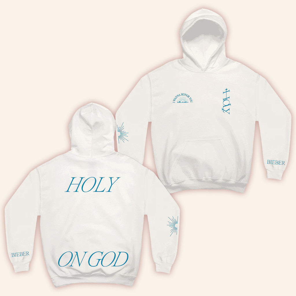 Justin Bieber Merch Holy Hoodie White Birthday Gift Ideas For Her